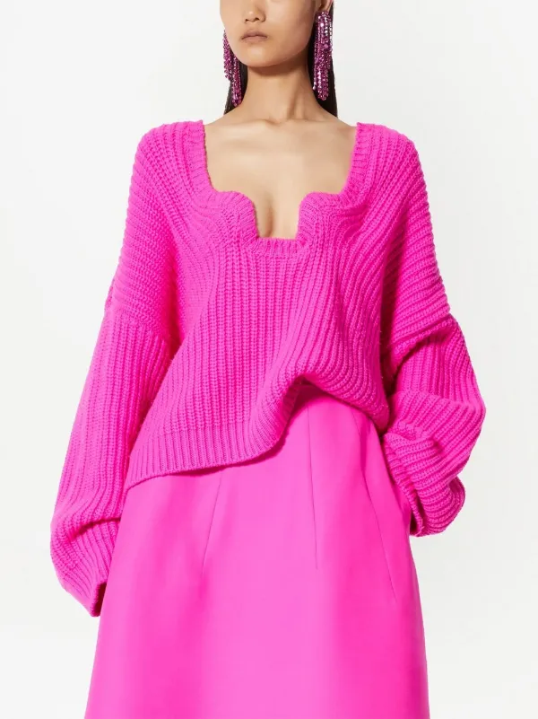VALENTINO GARAVANI 売れ筋商品|||ヴァレンティノ ガラヴァーニ ニット&セーター アウター レディース Sweaters Pink ヴァレンティノピンクニット