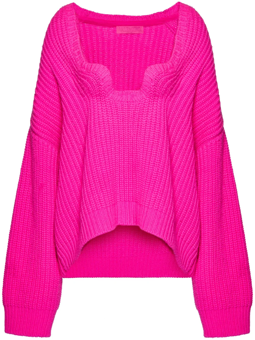 Valentino Garavani Couture neckline wool jumper | Pink | Image 1