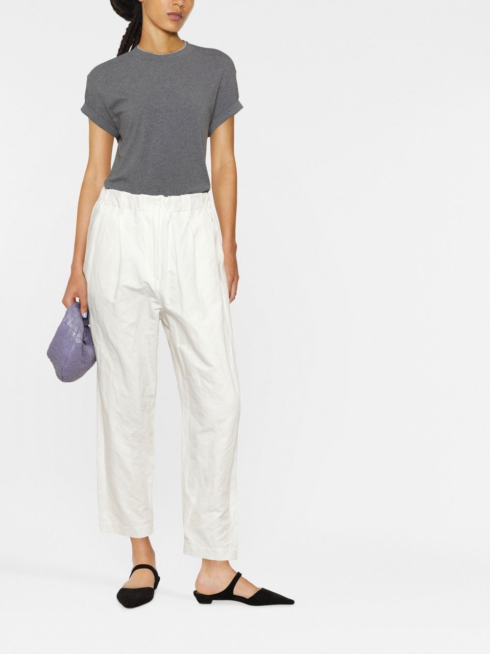 Brunello Cucinelli T-shirt met glitter afwerking - Grijs