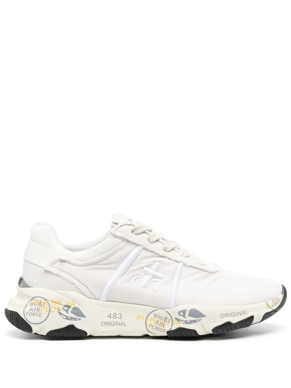 

Premiata printed sole low top sneaker - White