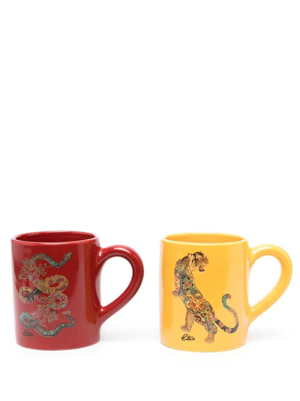 

ETRO HOME set of two graphic-print mugs - Yellow