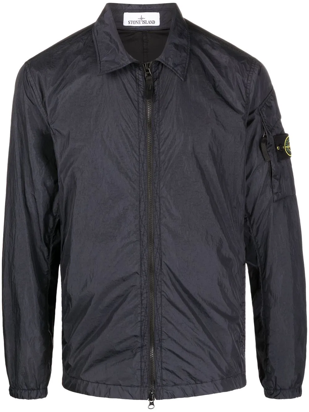 

Stone Island chamarra ligera con parche de brújula - Azul