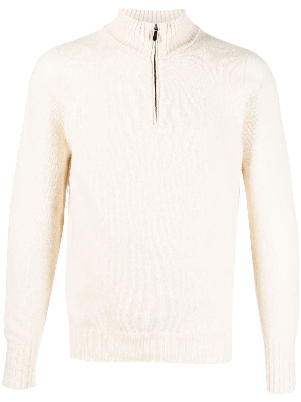 

Drumohr ribbed zipped jumper - Neutrals