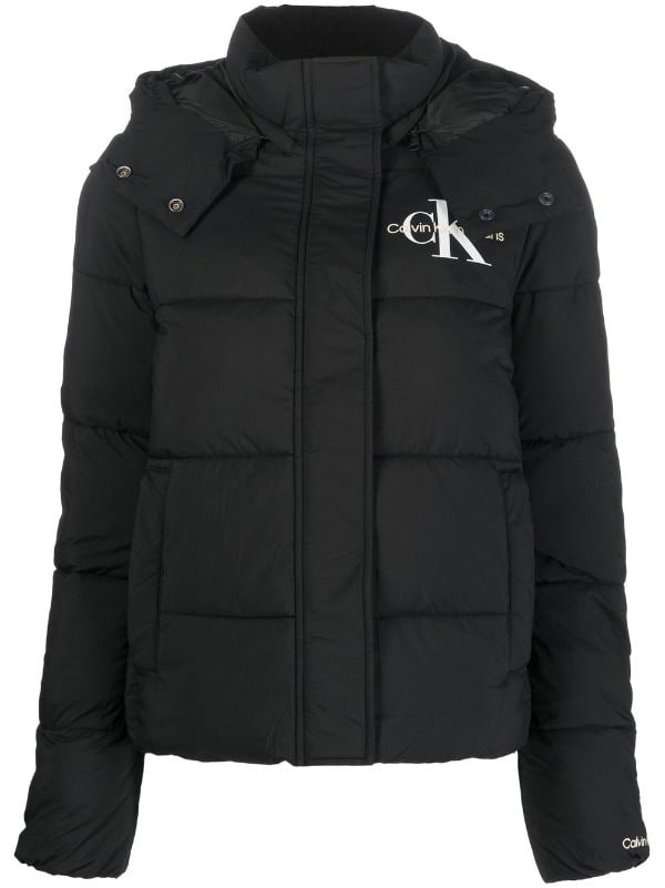 snor ui ga werken Calvin Klein Jeans logo-embroidered Puffer Jacket - Farfetch