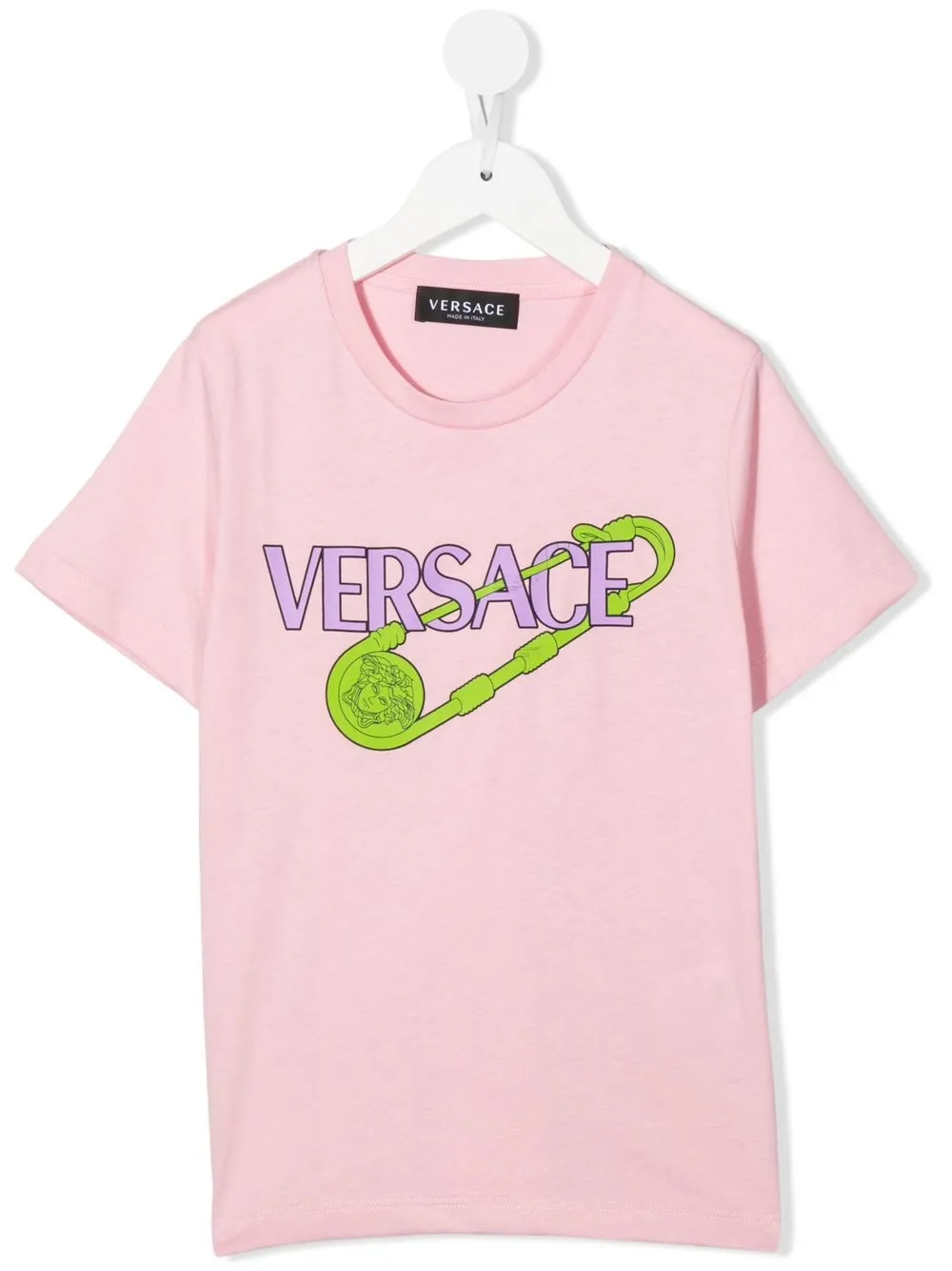 

Versace Kids playera manga corta con logo estampado - Rosado