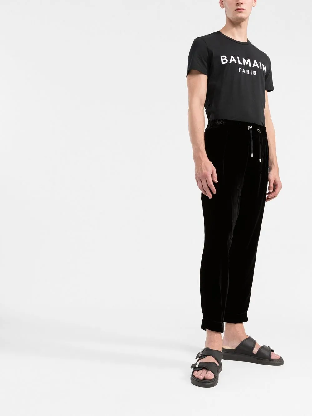 Balmain T-shirt met logoprint - Zwart