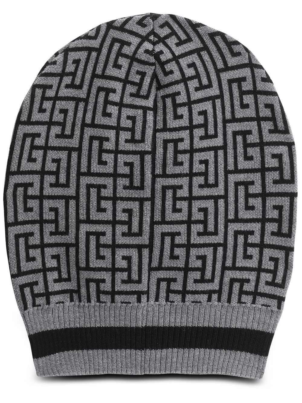 

Balmain gorro tejido con monograma - Gris