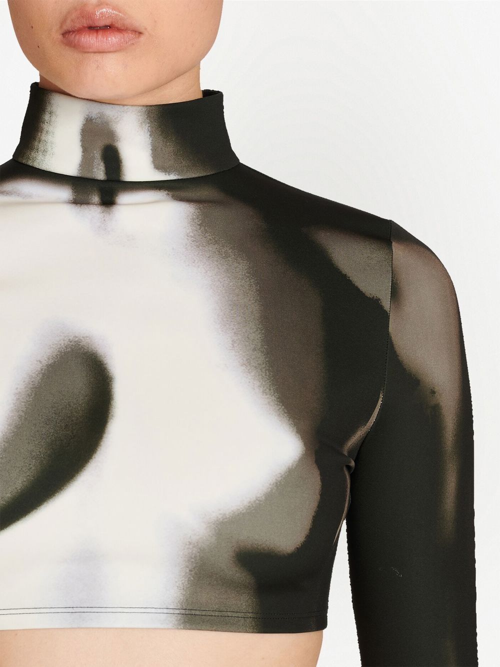 Balmain spray paint effect cropped top Women