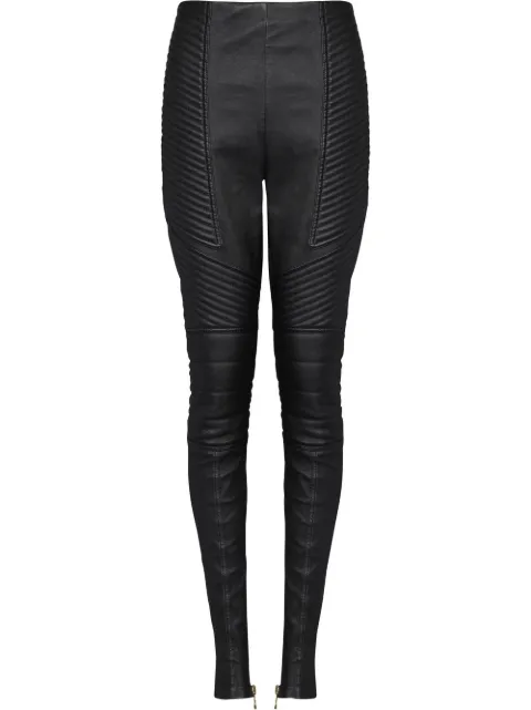Balmain leather skinny trousers