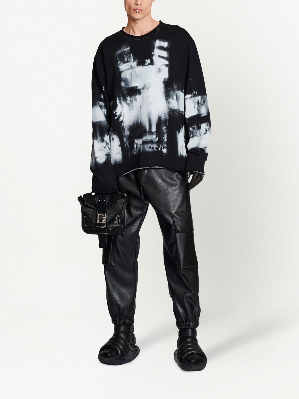 Balmain Overhemd met print - Zwart