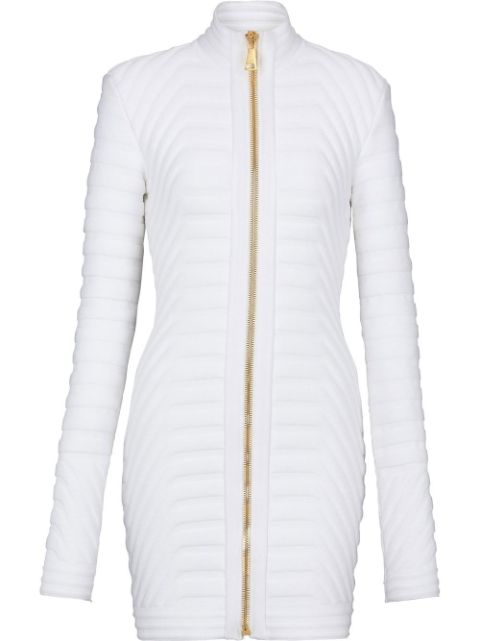 Balmain padded zip-up dress Women