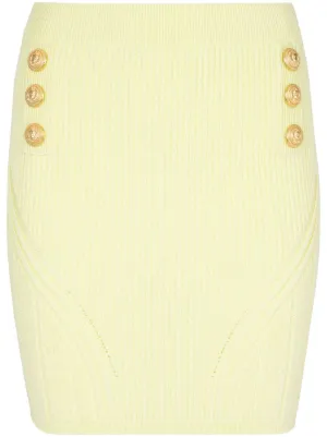 FENDI FF-logo Pattern Knit Skirt | Neutrals | FARFETCH
