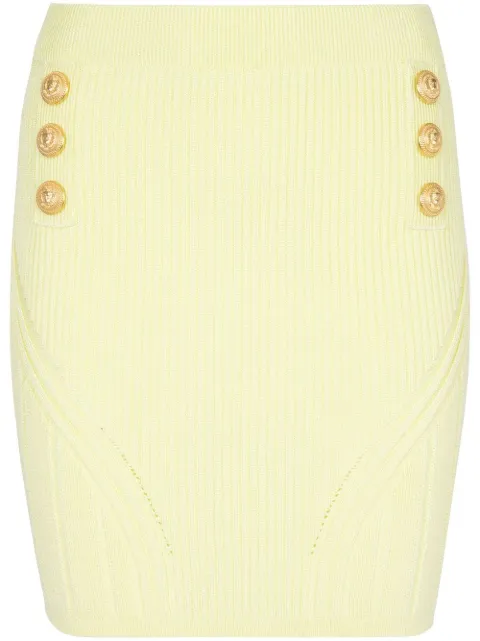 Balmain ribbed-knit mini skirt
