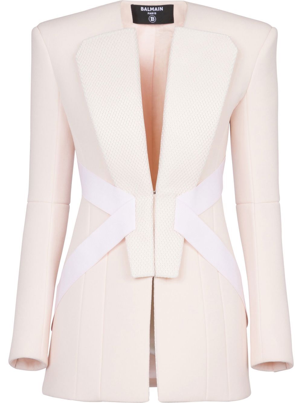 

Balmain geometric wool blazer - Pink