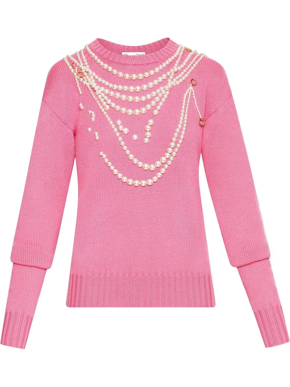 

Oscar de la Renta suéter con detalle de collar - Rosado
