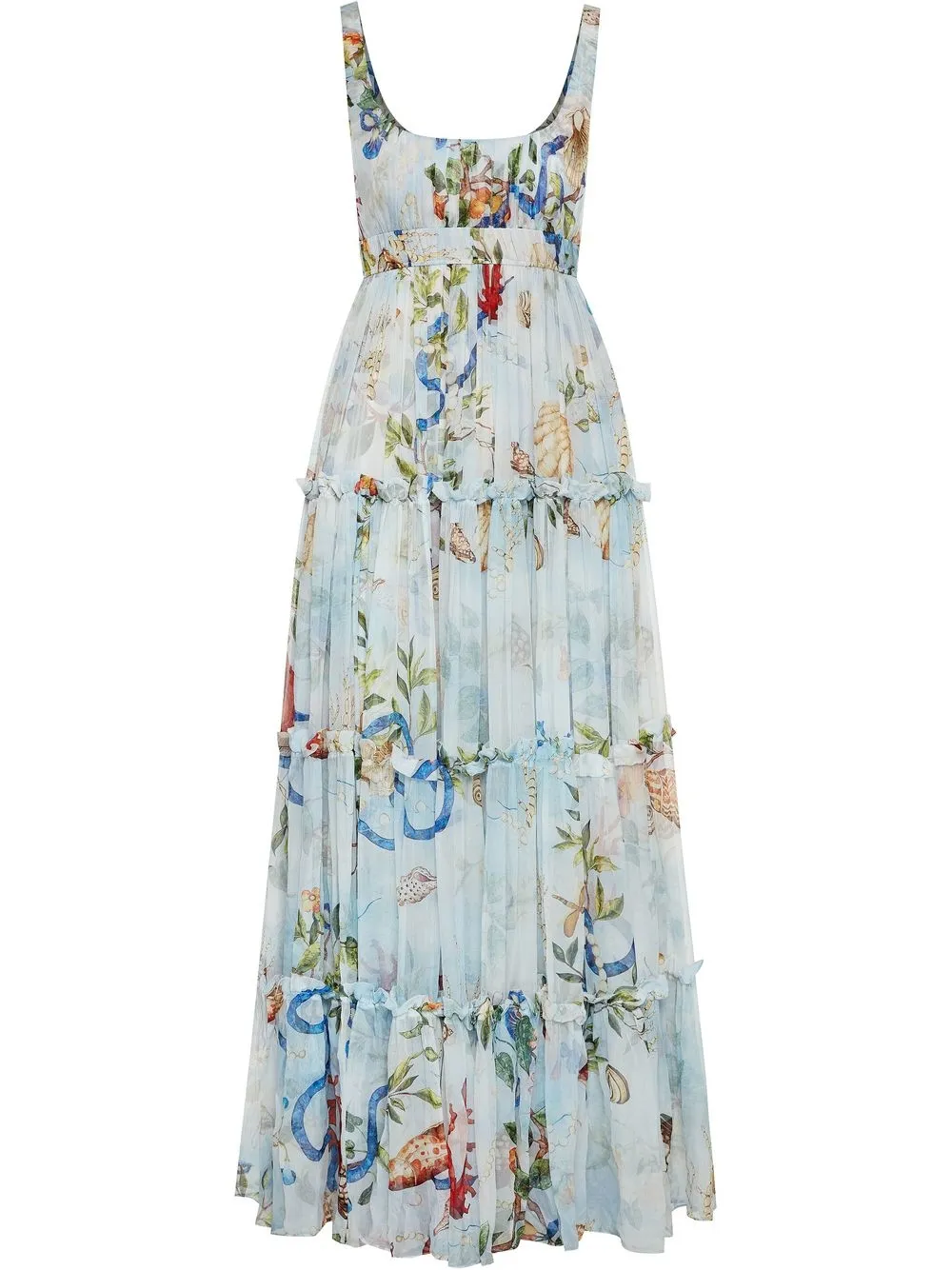 

Oscar de la Renta vestido con estampado floral - Azul