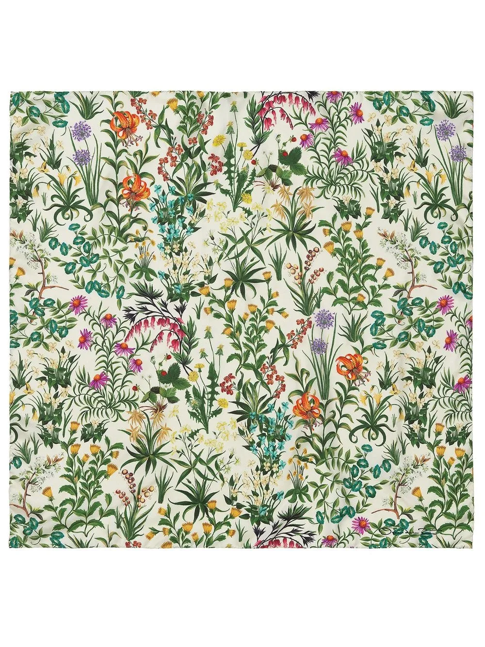 

Oscar de la Renta mascada de seda Floral Tapestry - Blanco