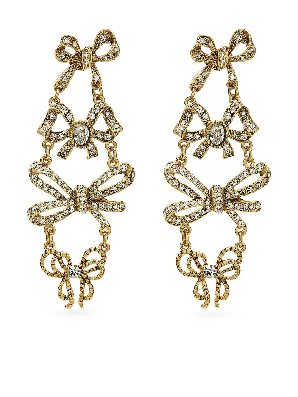 

Oscar de la Renta Bow Chandelier earrings - Gold