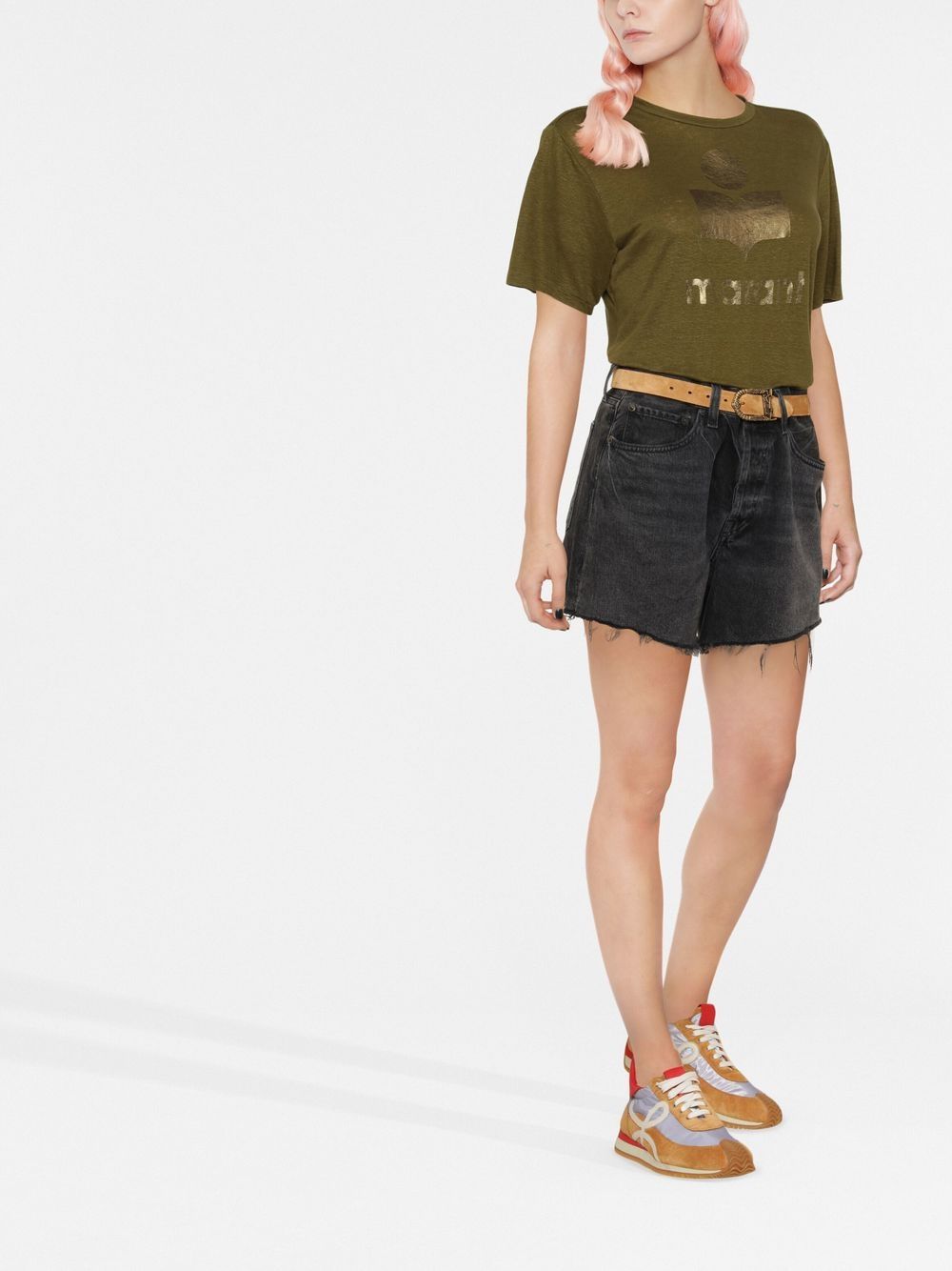 MARANT ÉTOILE T-shirt met logoprint - Groen