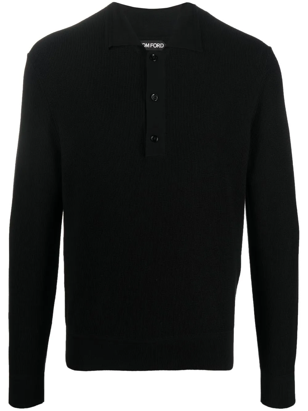 

TOM FORD top tejido de canalé manga larga - Negro