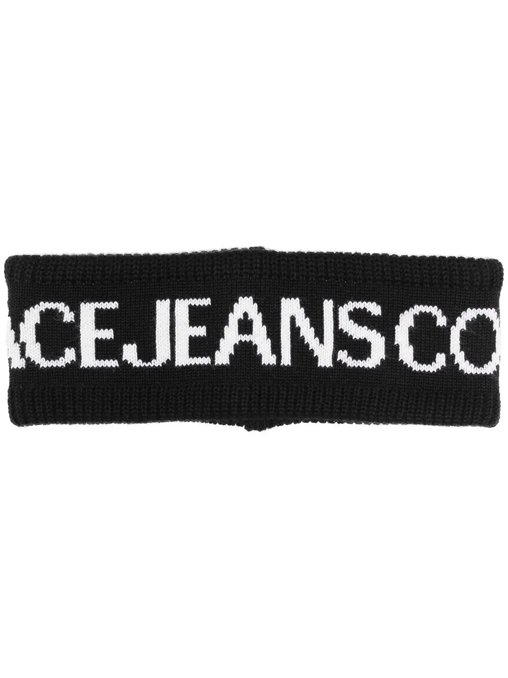 

Versace Jeans Couture logo-embellished knitted headband - Black