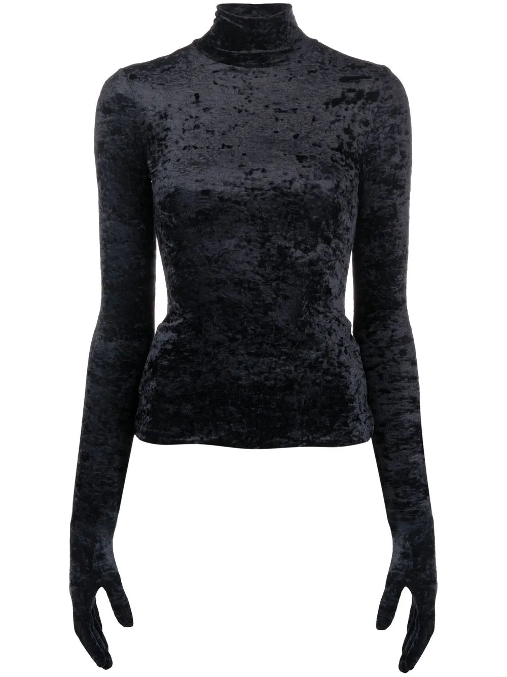 VETEMENTS Velvet glove-sleeve Top - Farfetch