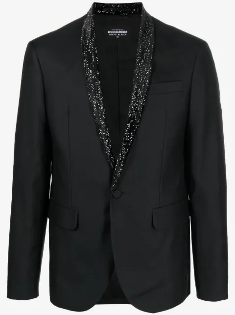 DSQUARED2 metallic-detail single-breasted blazer