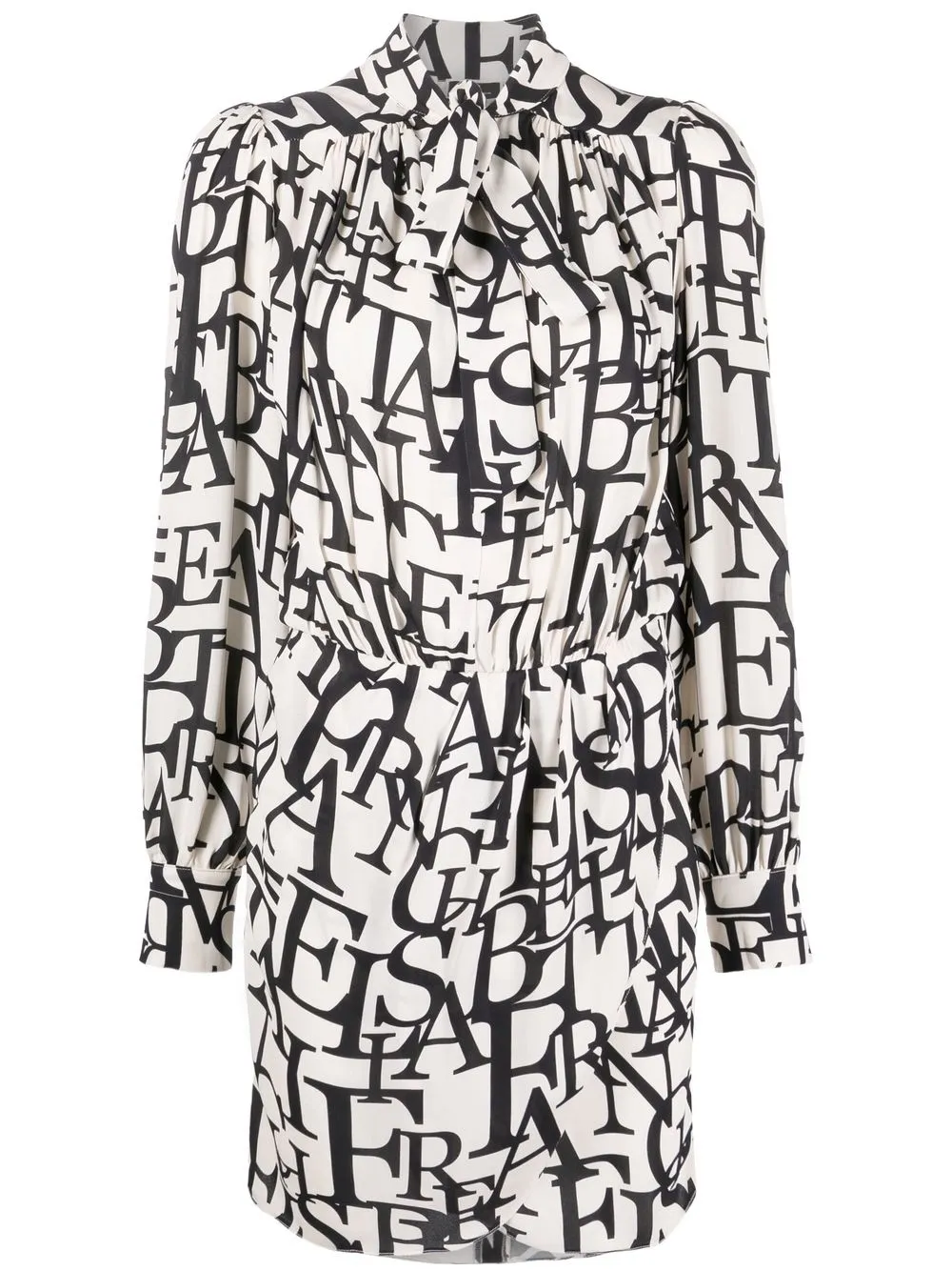 

Elisabetta Franchi logo-letter print dress - Neutrals