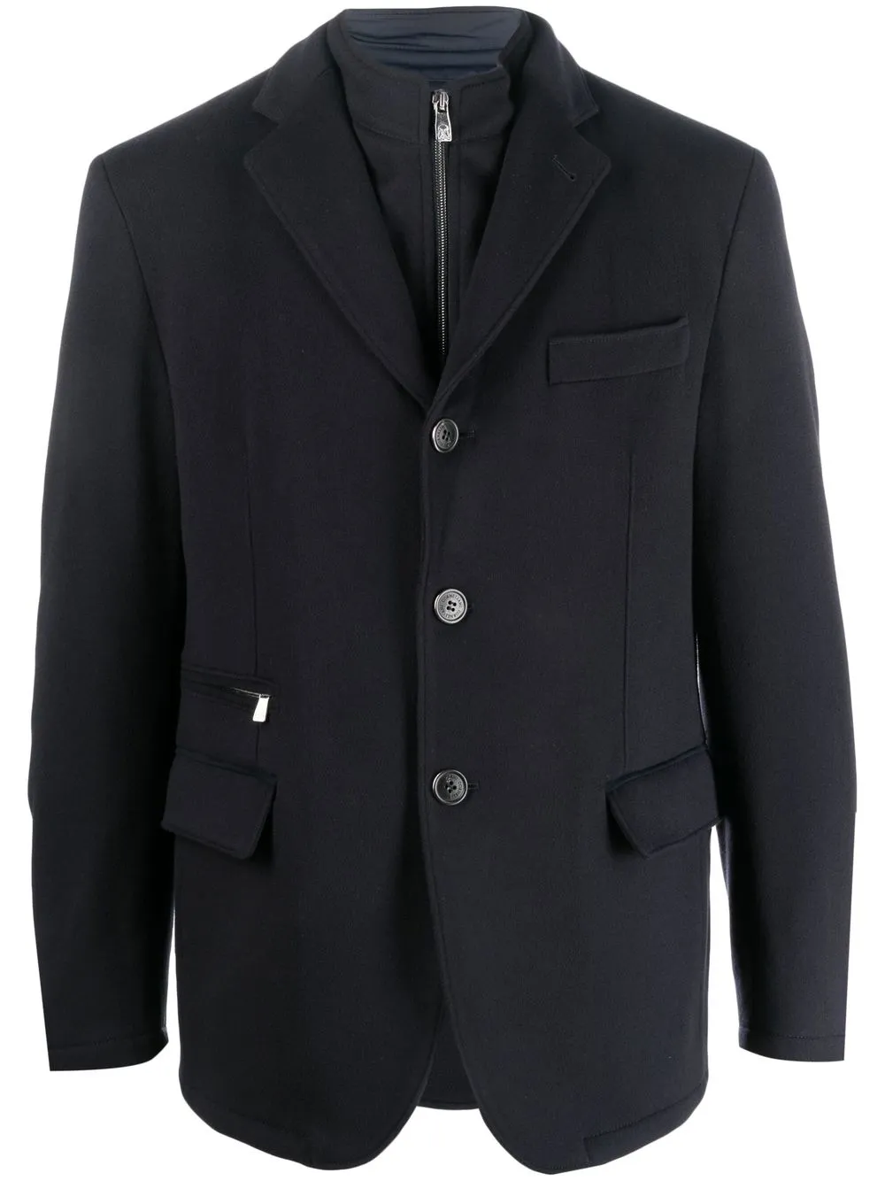 

Corneliani blazer con solapas de muesca - Azul