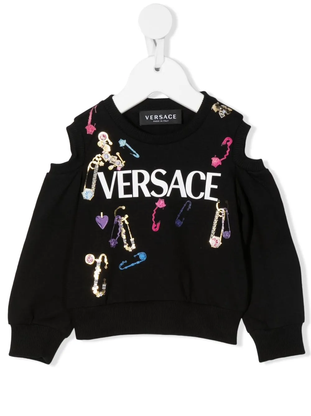 

Versace Kids sudadera con logo estampado - Negro