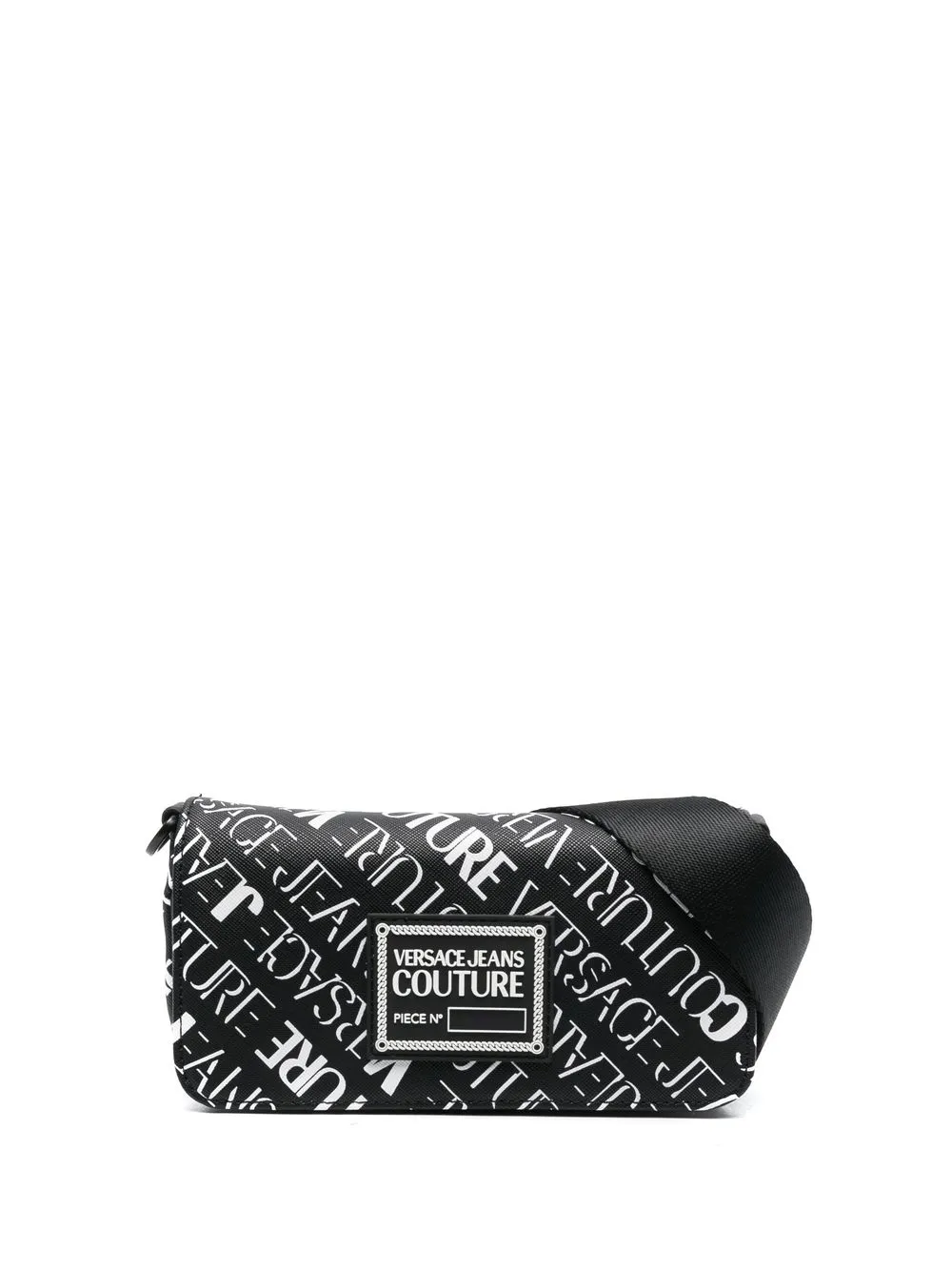 

Versace Jeans Couture mochila tipo mensajero con logo estampado - Negro