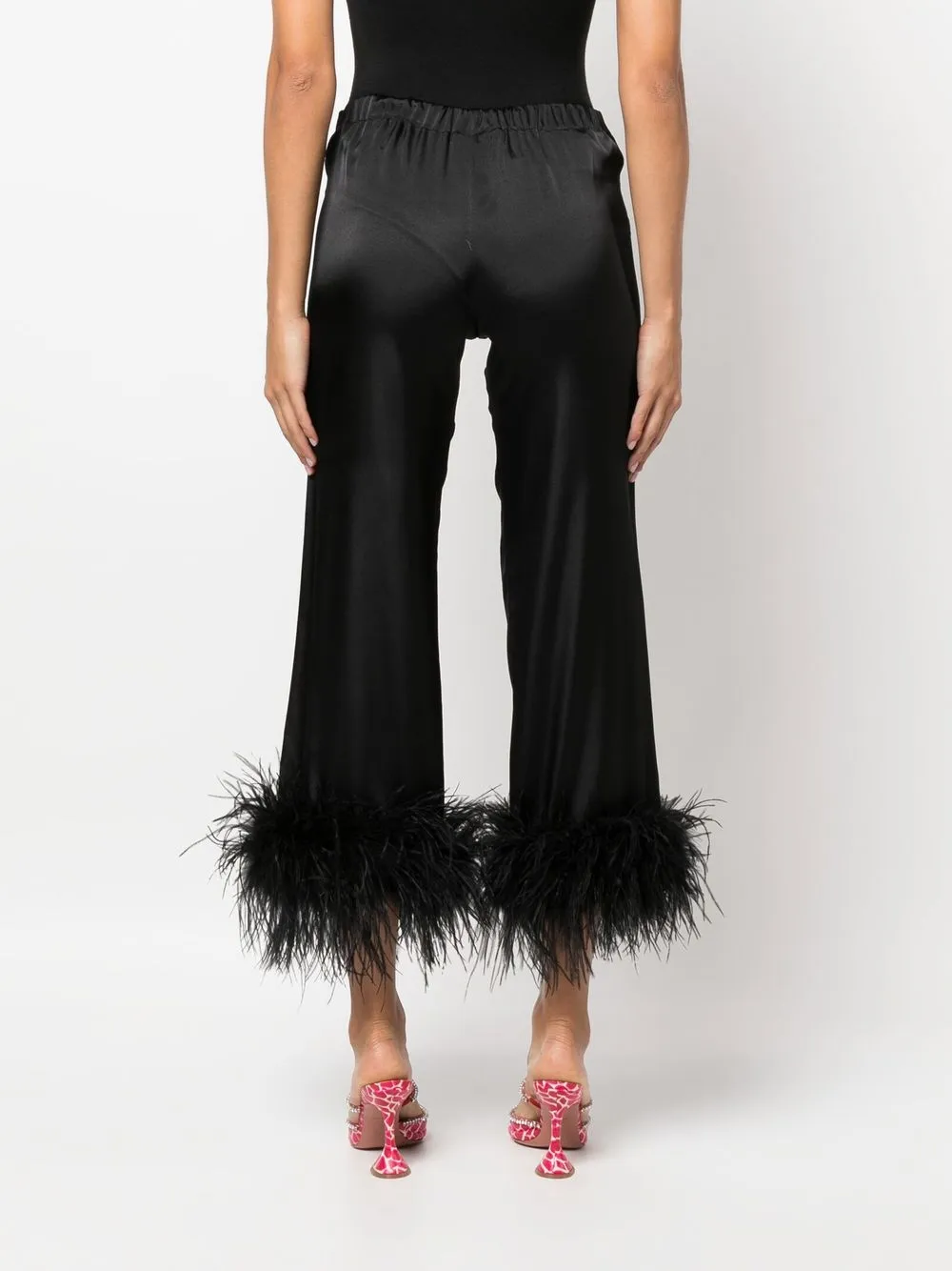 NEW ARRIVALS feathertrim Cropped Trousers Farfetch
