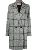TWINSET double-breasted check-print coat - Black
