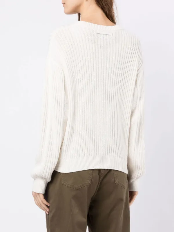 7 For All Mankind ribbed-knit crew-neck 