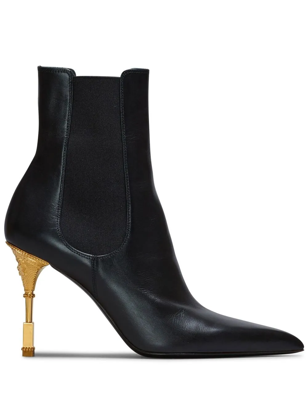 

Balmain Moneta 95mm leather ankle boots - Black