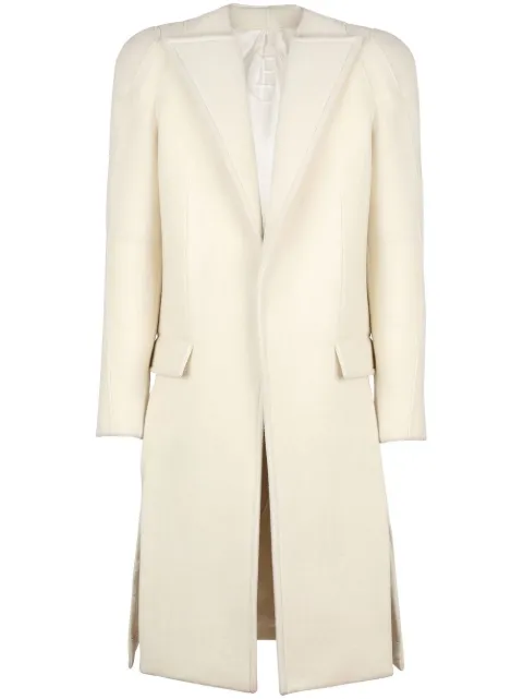 Balmain single-breastedwool-blend coat