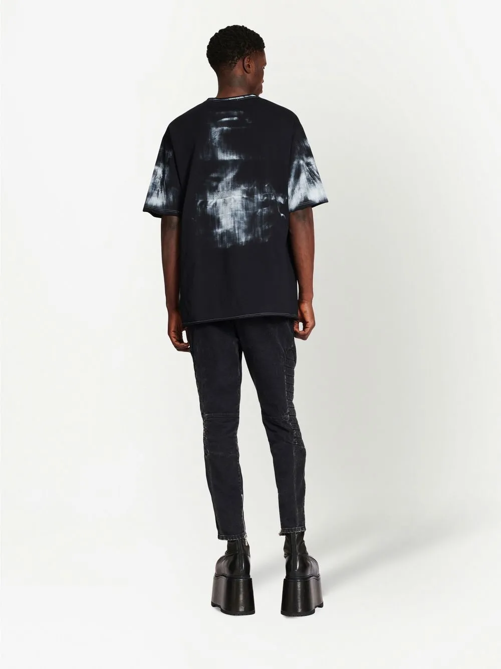 Balmain Brushed Graffiti print T shirt Farfetch balmain-brushed-graffiti-print-t-shirt-farfetch