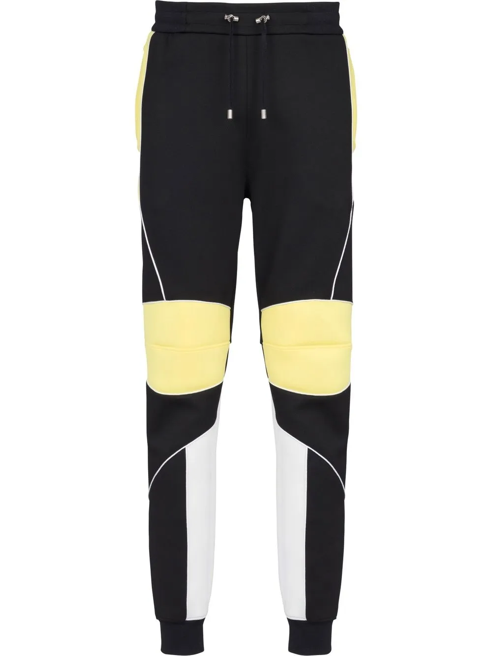 

Balmain Moto colour-block track pants - Black