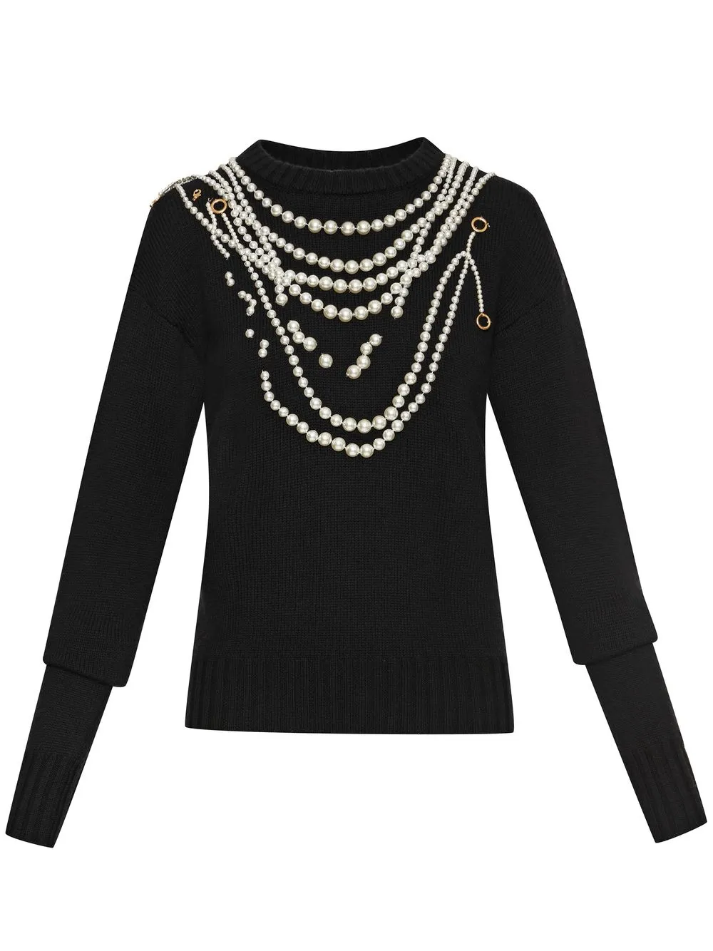 

Oscar de la Renta suéter con detalle de collar - Negro
