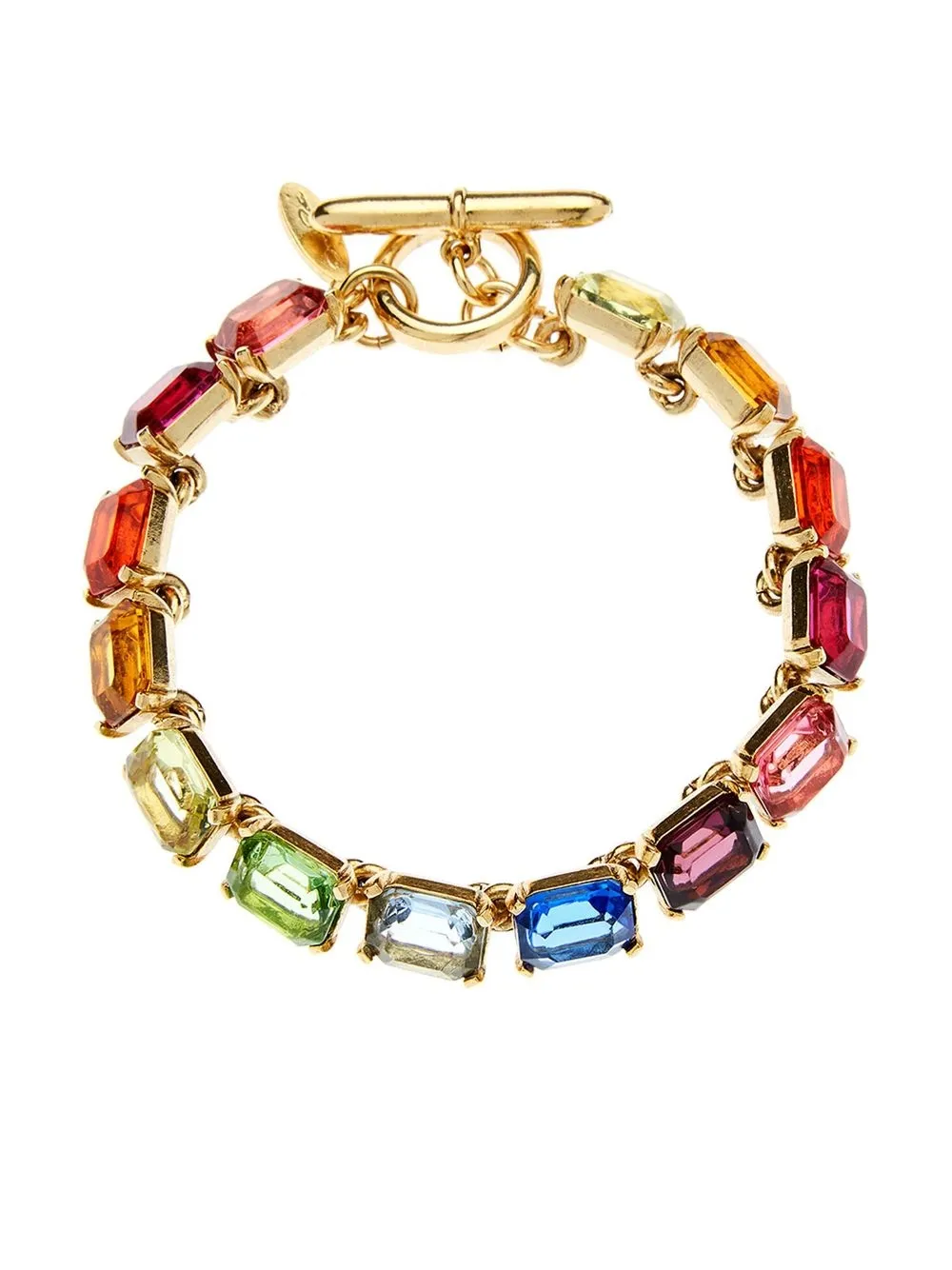 

Oscar de la Renta pulsera Rainbow Baguette - Dorado