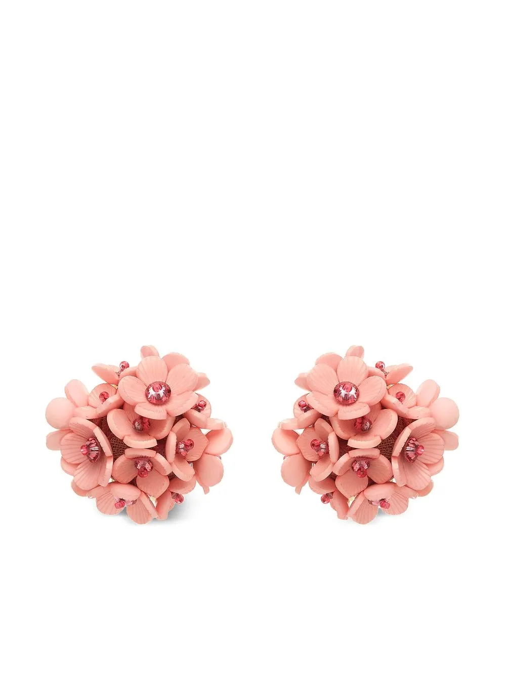 

Oscar de la Renta Resin Bouquet Button earrings - Pink