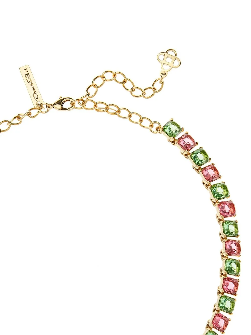OSCAR DE LA RENTA RAINBOW BAGUETTE NECKLACE