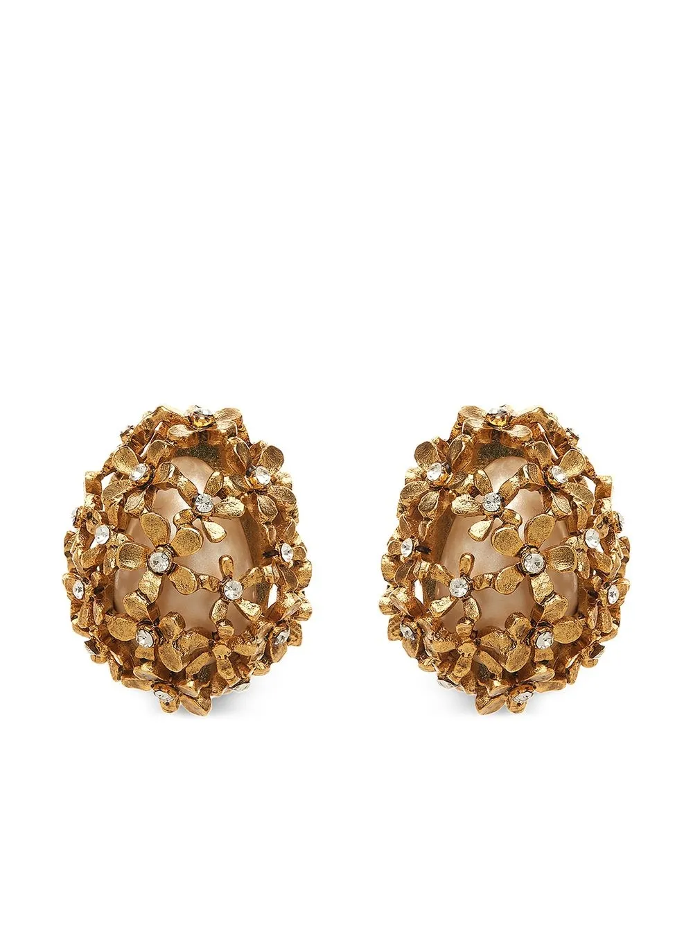 

Oscar de la Renta Faberge Egg earrings - Gold