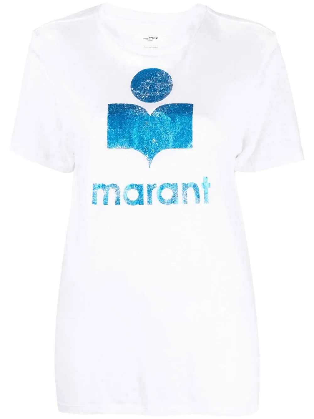 

Isabel Marant Étoile Koldi logo-print linen T-shirt - White