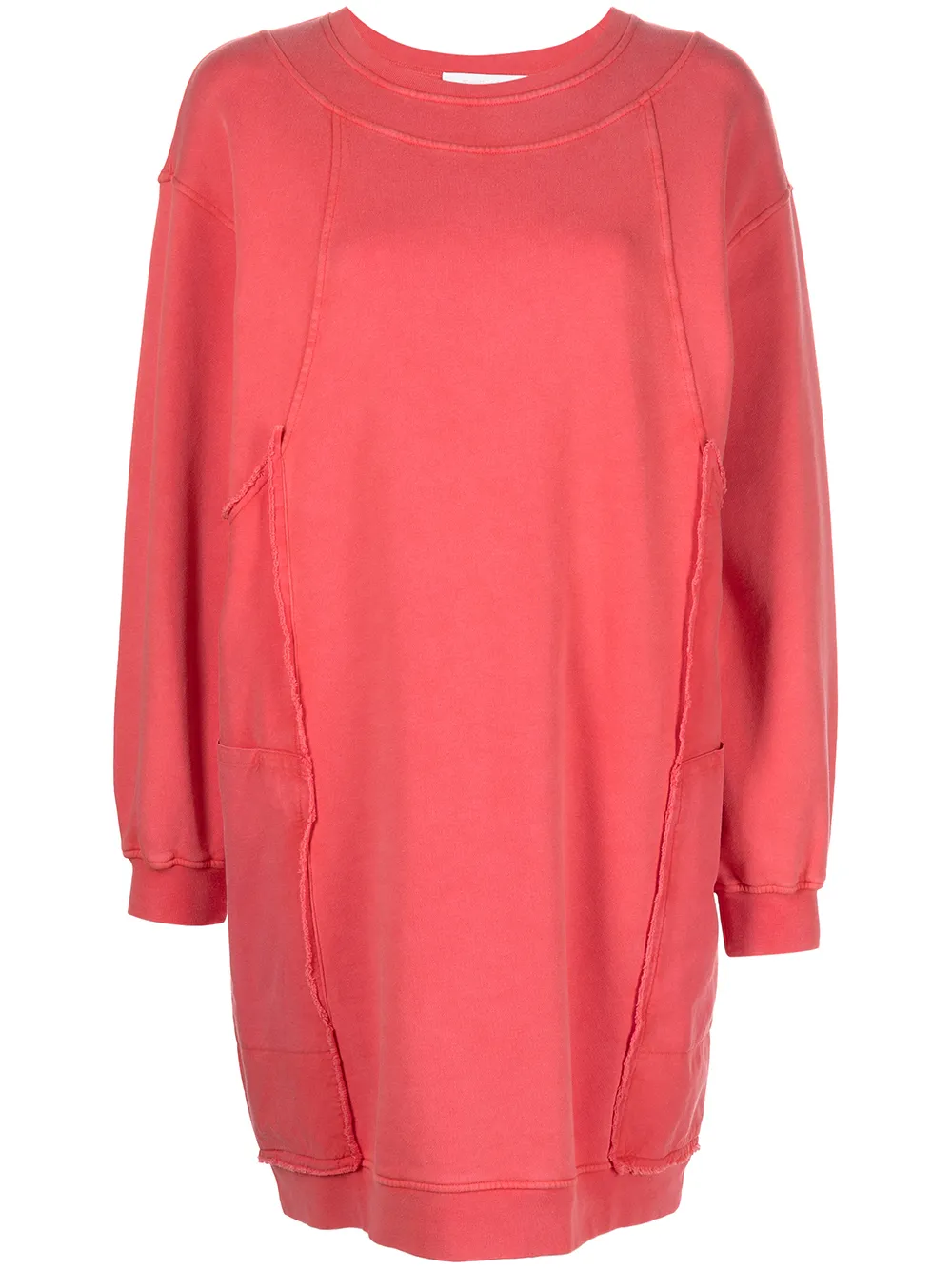 

See by Chloé embroidered-logo sweatshirt dress - Orange