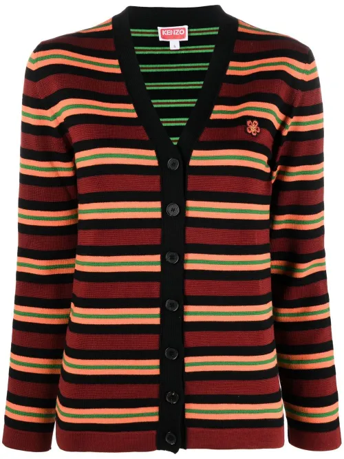 Cardigan Boke Flower à rayures - Kenzo - Modalova