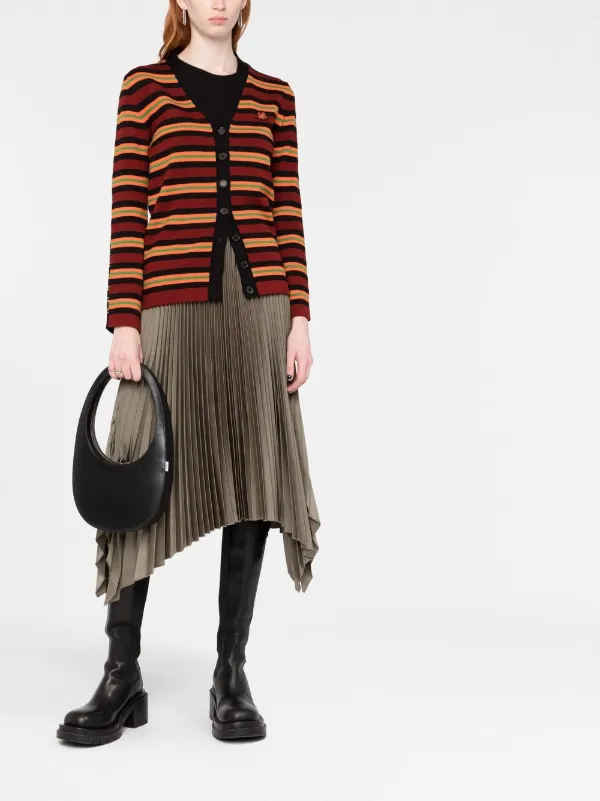 Kenzo Boke Flower Striped Cardigan | Red | FARFETCH