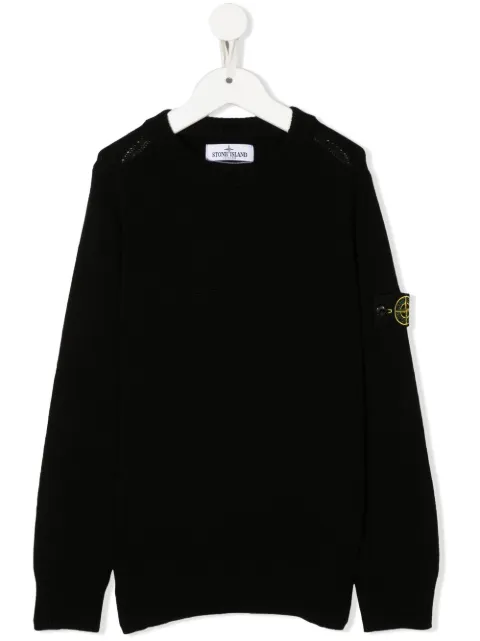 Stone Island Junior logo-patch jumper