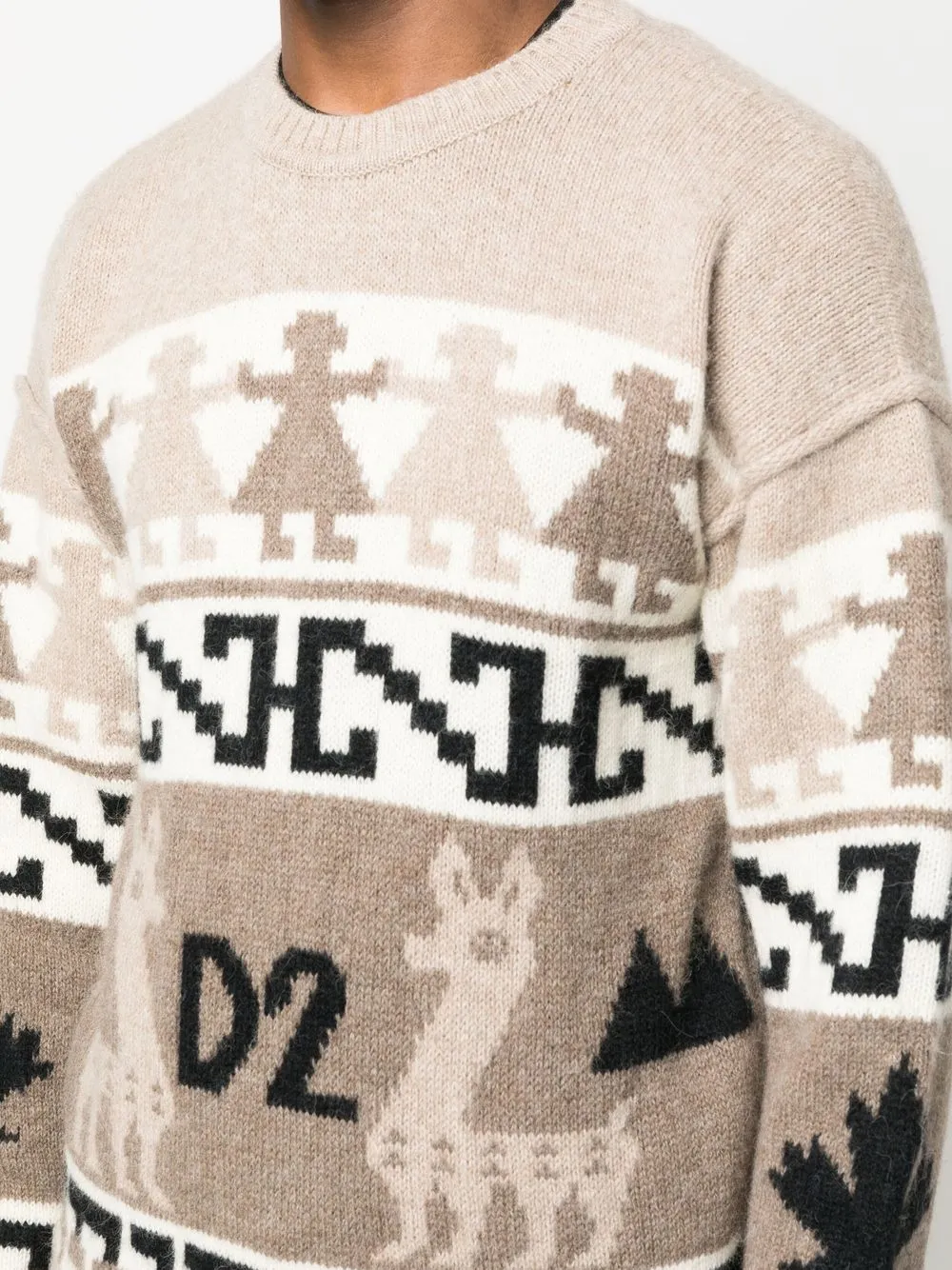 Dsquared2 jacquard-knit Alpaca Wool Jumper - Farfetch