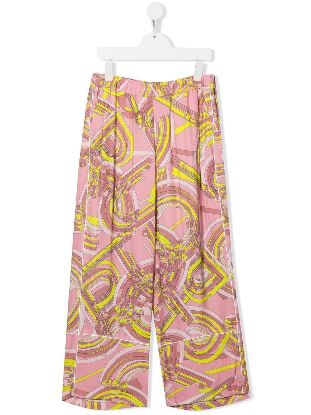 

PUCCI Junior pantalones anchos con estampado gráfico - Rosado